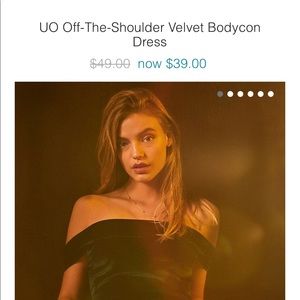 Off the shoulder velvet dress